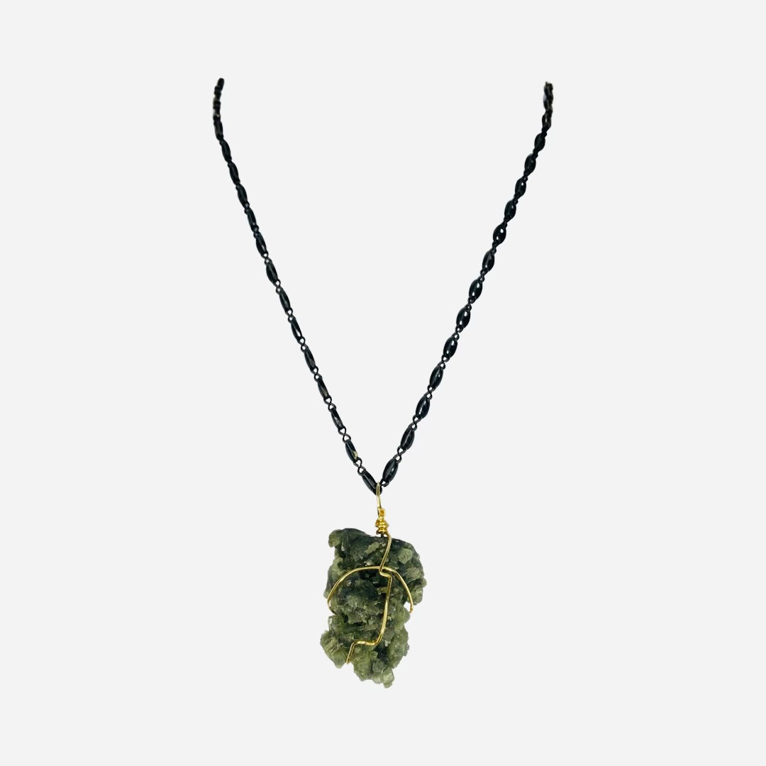 Epidote Prehite 22” Matinee Necklace