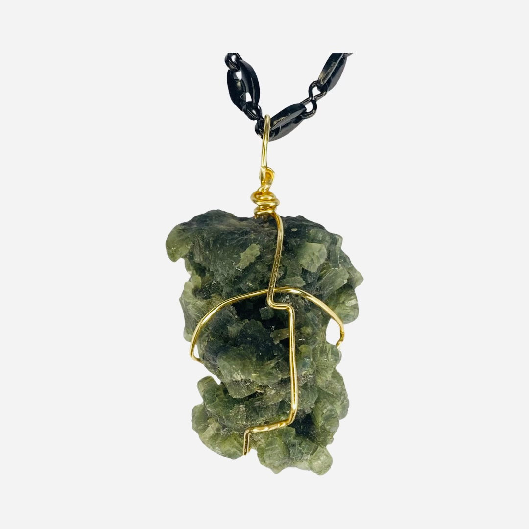 Epidote Prehite 22” Matinee Necklace