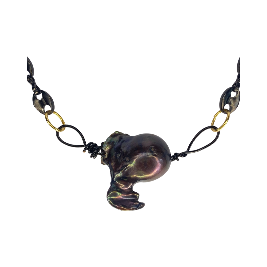 Black Pearl 18” Princess Necklace