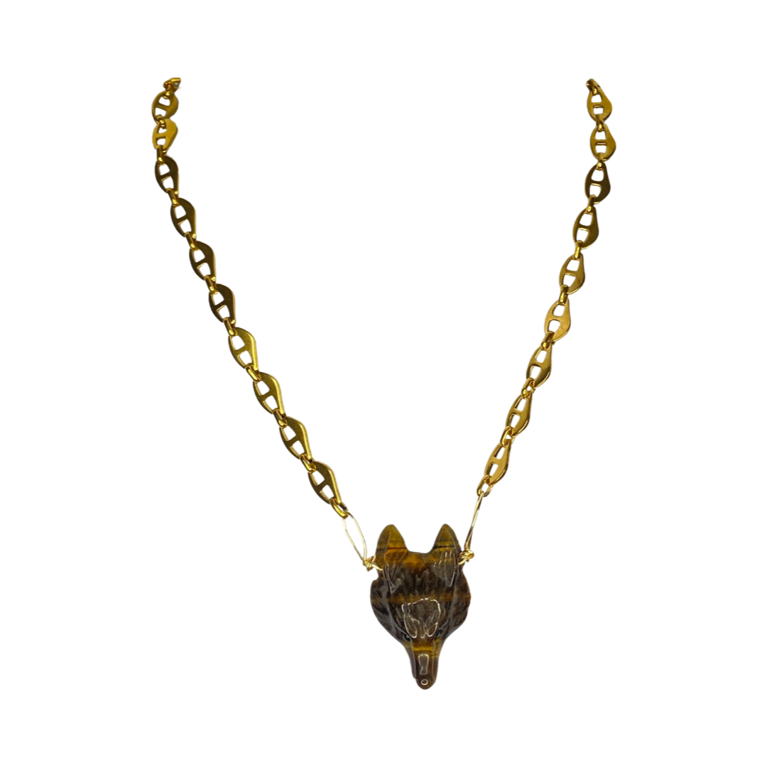 Tiger Eye Fox 18” Princess Necklace