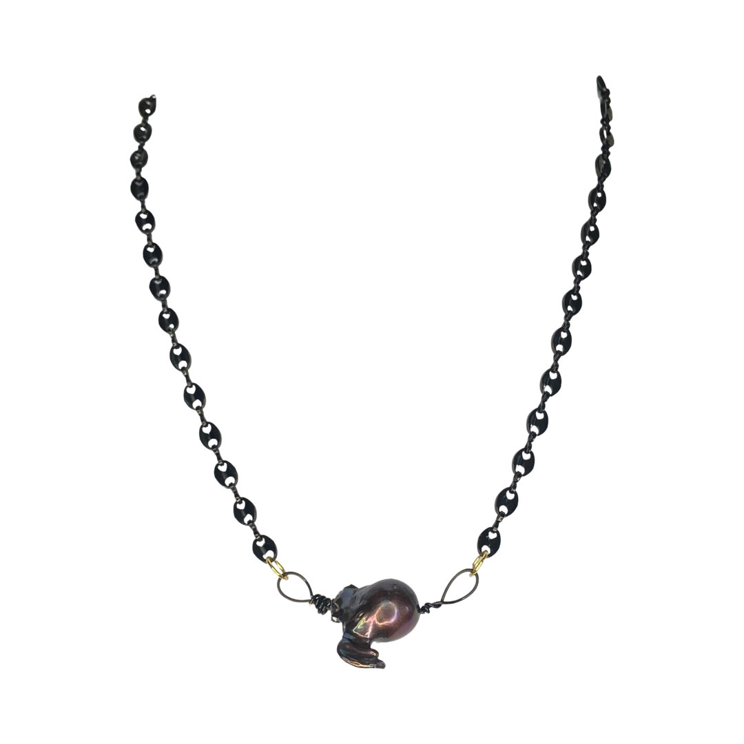 Black Pearl 18” Princess Necklace