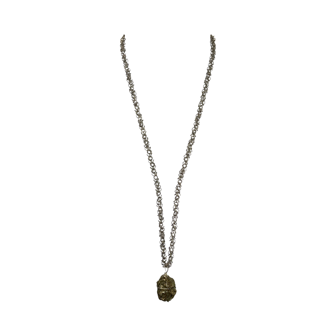 Pyrite 32” Opera Necklace