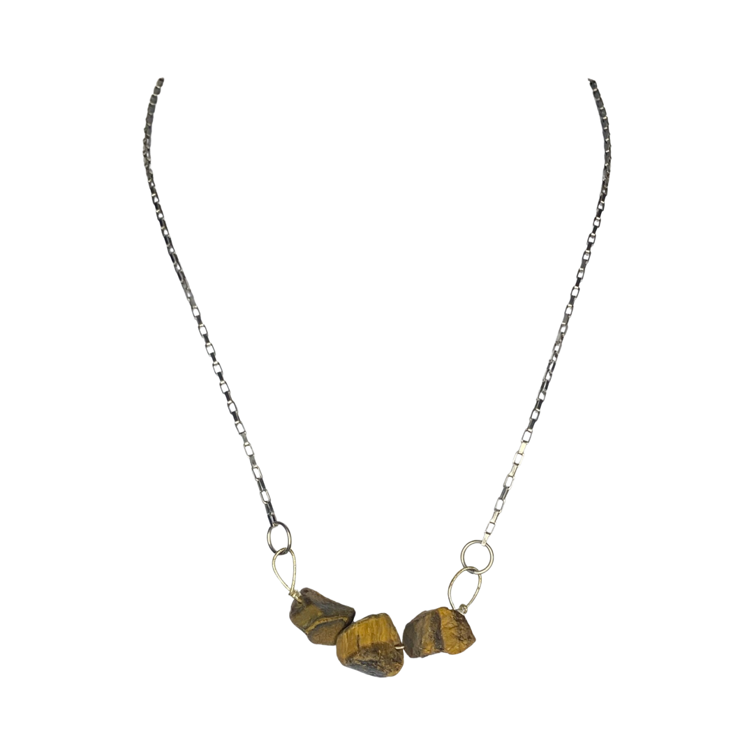 Raw Tiger Eye  20“Matinee Necklace