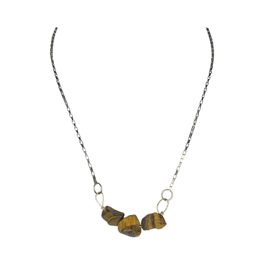 Raw Tiger Eye  20“Matinee Necklace