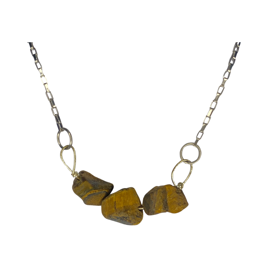 Raw Tiger Eye  20“Matinee Necklace