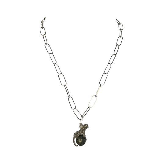 Cheetah Labradorite 22” Matinee Necklace