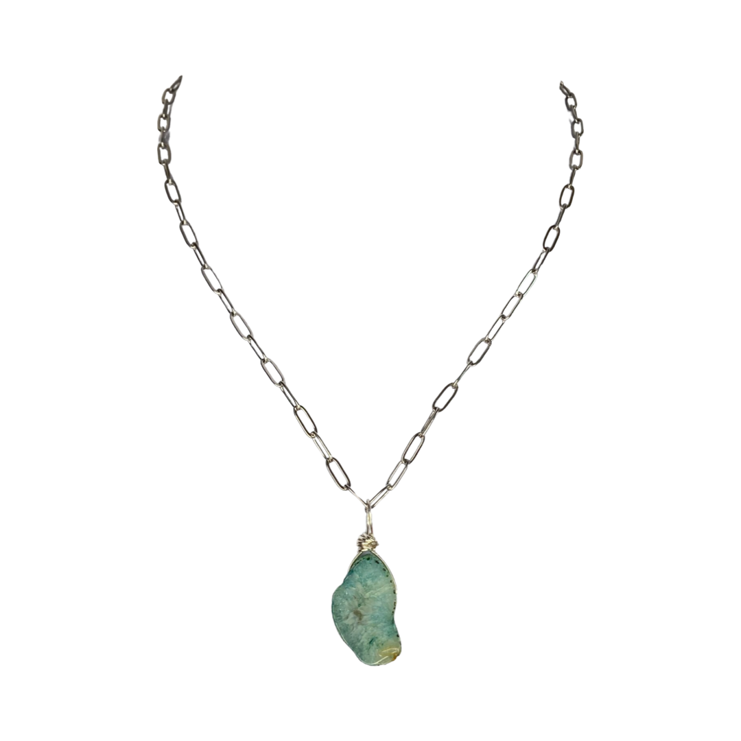 Green Agate  18“ Princess Necklace