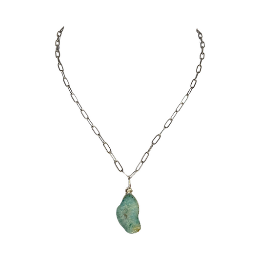 Green Agate  18“ Princess Necklace