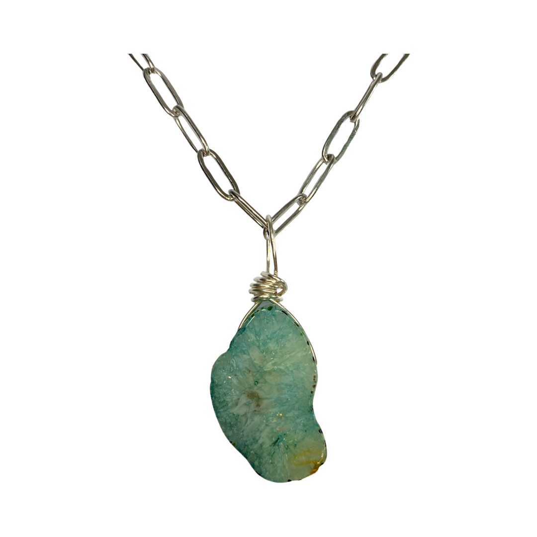 Green Agate  18“ Princess Necklace