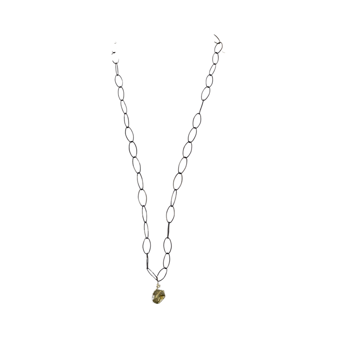 Pyrite 30” Opera Necklace